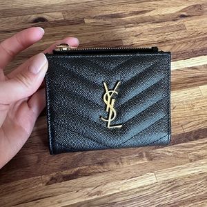 Saint Laurent monogram ziptop wallet